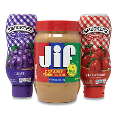 Smucker's Peanut Butter and Jelly Bundle (2) 40 oz Peanut Butter/(4) 20 oz Jelly, 6/Pack (30700301)