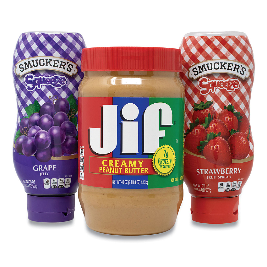 Smucker's Peanut Butter and Jelly Bundle (2) 40 oz Peanut Butter/(4) 20 oz Jelly, 6/Pack (30700301)