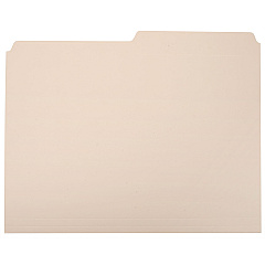 AbilityOne 7530002815945 SKILCRAFT Manila File Folder, 1/2-Cut Tabs: Assorted, Letter Size, 0.75" Expansion, Manila, 100/Box