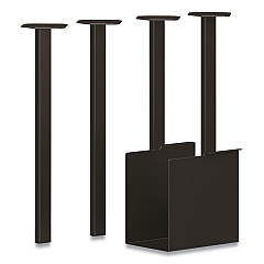 HON Coze Table Legs, 5.75 x 28, Black, 4/Pack (HLCPL29USP71)