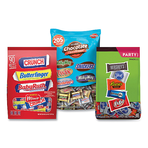 National Brand All Time Favorites Minis Mix, Hersheys/Mars/Nestle, 8.84 lbs Total, 3 Bag Bundle (600B0005)