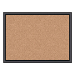 U Brands Cork Bulletin Board, 24 x 18, Natural Surface, Black Frame (026U0001)