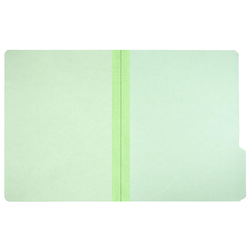AbilityOne 7530002868570 SKILCRAFT Pressboard File Folder, 1/3-Cut Tabs: Assorted, Letter Size, 1" Expansion, Light Green, 100/Box