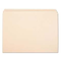 AbilityOne 7530002910098 SKILCRAFT Manila File Folder, Straight Tabs, Letter Size, 0.75" Expansion, Manila, 100/Box
