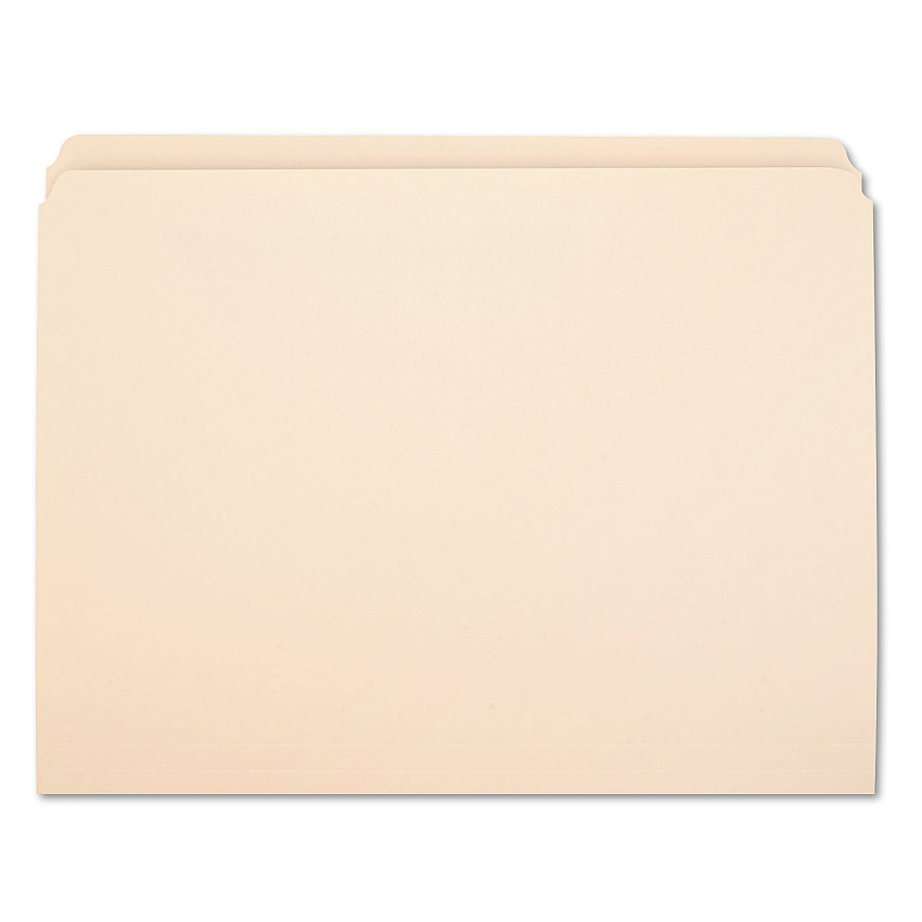 AbilityOne 7530002910098 SKILCRAFT Manila File Folder, Straight Tabs, Letter Size, 0.75" Expansion, Manila, 100/Box