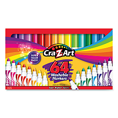 Cra-Z-Art Washable Markers, Broad Bullet Tip, Assorted Colors, 64/Set (013424)