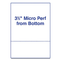 Alliance Perforated and Punched Laser Cut Sheets, Micro-Perforated 3.67" from Bottom, 24 lb Bond Weight, 8.5 x 11, White, 500/Ream (30044)