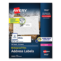 Avery 5522 WeatherProof Durable Mailing Labels