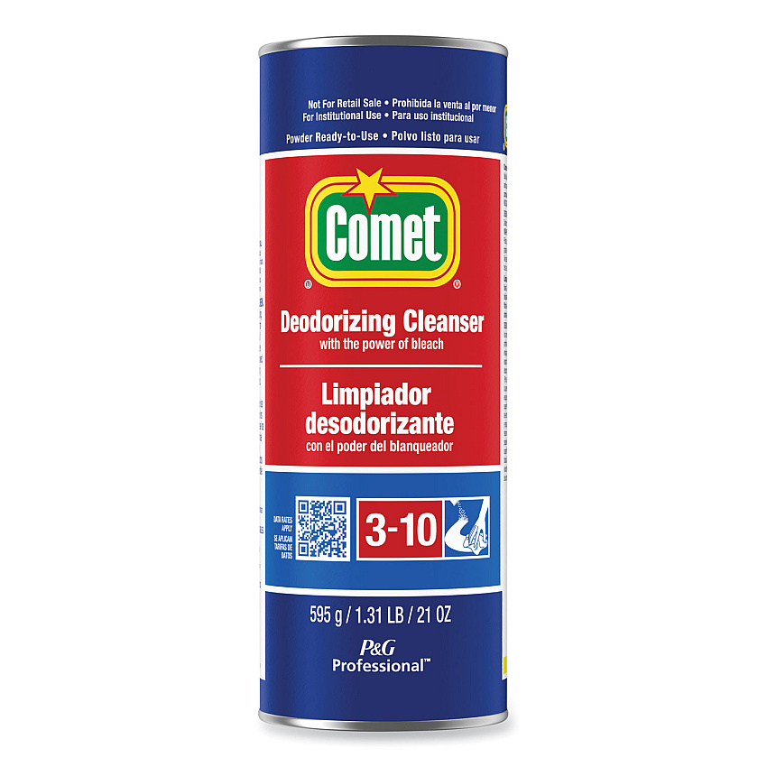 Comet Deodorizing Cleanser with Bleach, Powder, 21 oz Canister (32987EA)