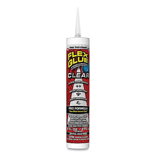 Flex Seal Flex Glue, Pro Formula, 9 oz, Dries Clear (GFSCLRR09)