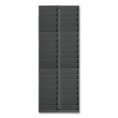 Pyramid Technologies Time Card Rack, 40 Pockets, Plastic, Light Gray (5004)
