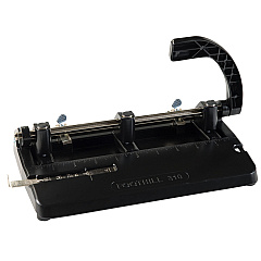 AbilityOne 7520014316240 SKILCRAFT Heavy-Duty Three-Hole Punch, 9/32" Holes, 28-Sheet, Black