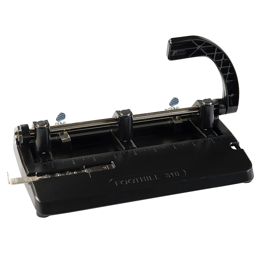 AbilityOne 7520014316240 SKILCRAFT Heavy-Duty Three-Hole Punch, 9/32" Holes, 28-Sheet, Black