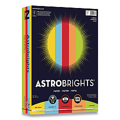 Astrobrights Color Paper, 24 lb Bond Weight, 8.5 x 11, Assorted Everyday Colors, 500/Ream (9974301)