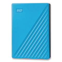 WD MY PASSPORT External Hard Drive, 4 TB, USB 3.2, Sky Blue (BPKJ0040BBL)