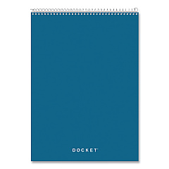 TOPS Docket Ruled Wirebound Pad with Cover, Wide/Legal Rule, Blue Cover, 70 White 8.5 x 11.75 Sheets (63631)