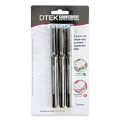 CONTROLTEK DTEK Counterfeit Detector Pens, U.S. Currency, 3/Pack (560191)