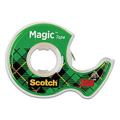 Scotch Magic Tape in Handheld Dispenser, 1" Core, 0.5" x 66.66 ft, Clear (119)