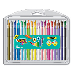 BIC Kids Coloring Crayons, 36 Assorted Colors, 36/Pack (BKPCP36AST)