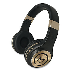 Morpheus 360 SERENITY Stereo Wireless Headphones with Microphone, Black with Gold Accents (HP5500G)