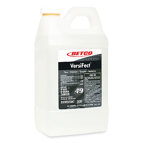 Betco VersiFect Cleaner Disinfectant, Fresh Scent, 2 L Bottle, 4/Carton (38204700)