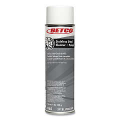 Betco Stainless Steel Cleaner and Polish, Characteristic Scent, 16 oz Aerosol Spray, 12/Carton (652300)