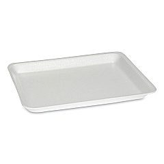 Pactiv Evergreen Supermarket Tray, #8S, 10.5 x 8.25 x 0.7, White, 500/Carton (51P108S)