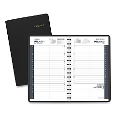 AT-A-GLANCE Daily Appointment Book with 15-Minute Appointments, One Day/Page: Mon to Sun, 8 x 5, Black Cover, 12-Month (Jan to Dec): 2023 (7080005)