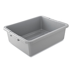 Rubbermaid Commercial Bus/Utility Box, 17.3" x 7" x 21.5", Gray, 100/Carton (335192GRAYCT)