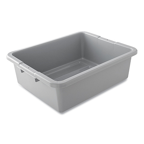 Rubbermaid Commercial Bus/Utility Box, 17.3" x 7" x 21.5", Gray, 100/Carton (335192GRAYCT)
