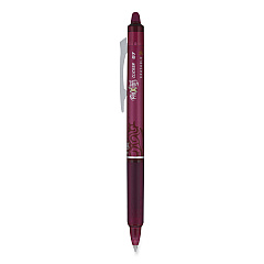 Pilot FriXion Clicker Erasable Gel Pen, Retractable, Fine 0.7 mm, Burgundy Ink, Burgundy Barrel, Dozen (15131)
