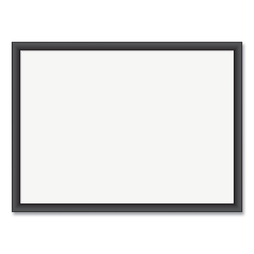 U Brands Magnetic Dry Erase Board with MDF Frame, 24 x 18, White Surface, Black Frame (307U0001)