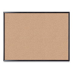 U Brands Cork Bulletin Board, 48 x 36, Natural Surface, Black Frame (2876U0001)