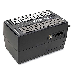 Tripp Lite ECO Series Energy-Saving Standby UPS, USB, 10 Outlets, 550 VA, 316 J (ECO550UPS)