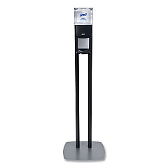 PURELL ES8 Hand Sanitizer Floor Stand with Dispenser, 1,200 mL, 13.5 x 5 x 28.5, Graphite/Silver (7218DS)