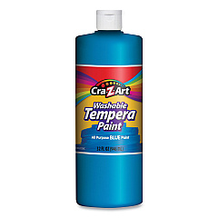 Cra-Z-Art Washable Tempera Paint, Blue, 32 oz Bottle (760076)