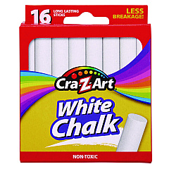 Cra-Z-Art White Chalk, 16/Pack (1080048)