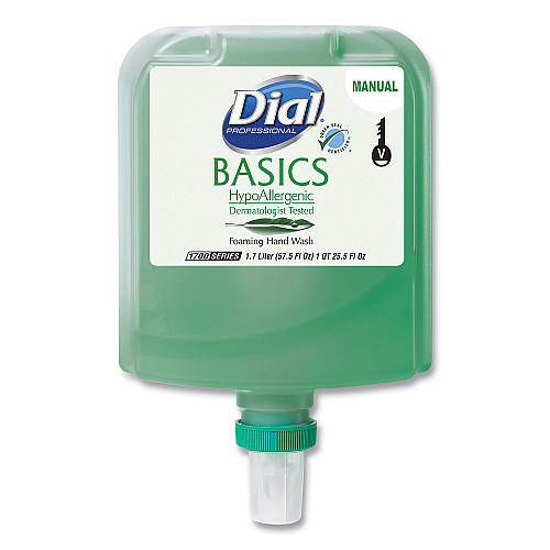 Basics Hypoallergenic Foaming Hand Wash Refill for Dial 1700 V Dispenser, Honeysuckle, 1.7 L, 3/Carton (19729CT)