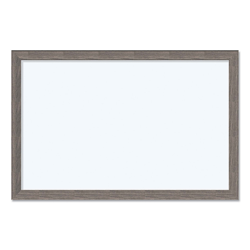 U Brands Magnetic Dry Erase Board with Rustic Frame, 35 x 23, White Surface, Brown Frame (4890U0001)