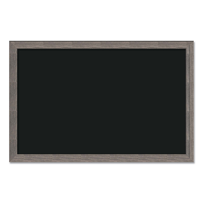 U Brands Magnetic Chalkboard with Rustic Frame, 35 x 23, Black Surface, Brown Frame (4549U0001)