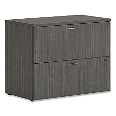 HON Mod Lateral File, 2 Legal/Letter-Size File Drawers, Slate Teak, 36" x 20" x 29" (LLF3620L2LS1)