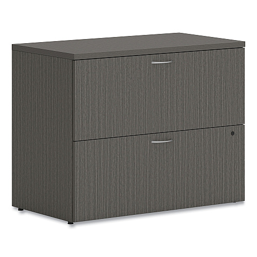 HON Mod Lateral File, 2 Legal/Letter-Size File Drawers, Slate Teak, 36" x 20" x 29" (LLF3620L2LS1)