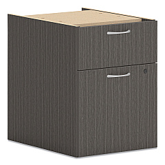 HON Mod Hanging Pedestal, Left or Right, 2-Drawers: Box/File, Legal/Letter, Slate Teak, 15" x 20" x 20" (PLPHBFLS1)
