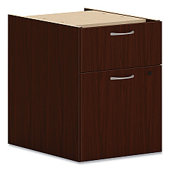 HON Mod Hanging Pedestal, Left or Right, 2-Drawers: Box/File, Legal/Letter, Traditional Mahogany, 15" x 20" x 20" (PLPHBFLT1)