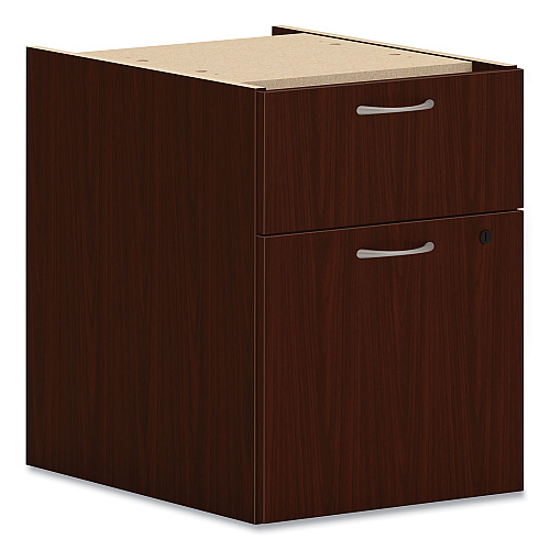 HON Mod Hanging Pedestal, Left or Right, 2-Drawers: Box/File, Legal/Letter, Traditional Mahogany, 15" x 20" x 20" (PLPHBFLT1)