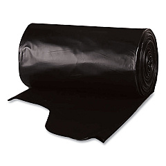 Berry Plastics Heavy-Duty Low-Density Wing Tie Contractor Bags, 55 gal, 3 mil, 35.75" x 53.88", Black, 15 Bags/Roll, 4 Rolls/Carton (WTCON55GAL)