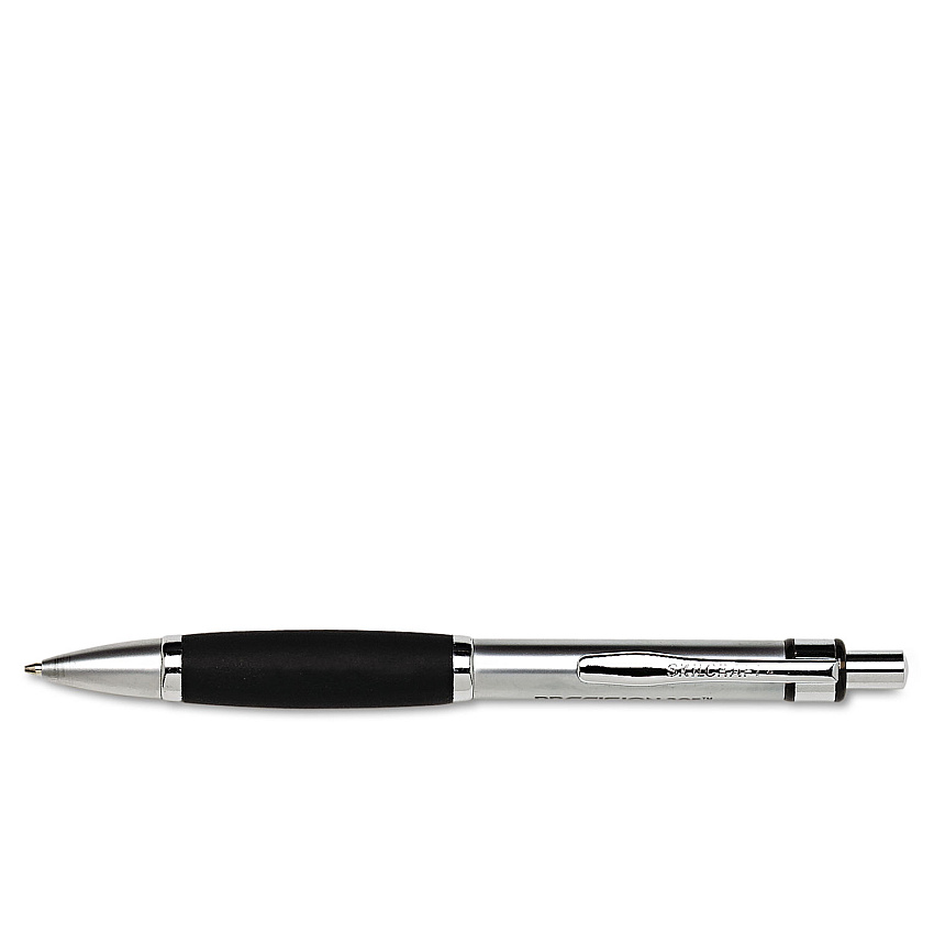 AbilityOne 7520015654873 SKILCRAFT Precision 305 Metal Barrel Mechanical Pencil, 0.7 mm, Black Lead, Silver Barrel, 6/Pack