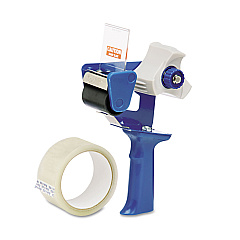 AbilityOne 7520015664139 SKILCRAFT Retractable Blade Tape Dispenser with One Roll of Tape, 3" Core, For Rolls Up to 2" x 30 yds, Blue