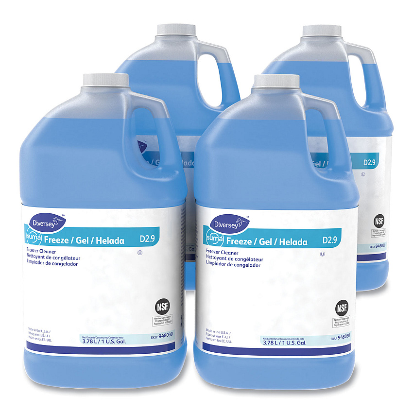 Diversey Suma Freeze D2.9 Floor Cleaner, Liquid, 1 gal, 4/Carton (948030)