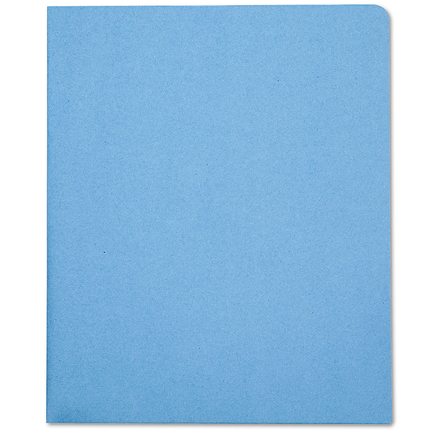 AbilityOne 7510005842490 SKILCRAFT Double Pocket Portfolio, 0.38" Capacity, 11 x 8.5, Light Blue, 25/Box